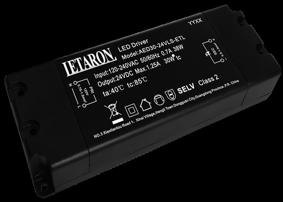 driver 24V 30W di Letaron LED della luce del Governo 1250mA con il certificato di ETL