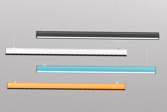LETARON LED Linear Pendant Light (con cavo di ingresso + splicing + griglia) Dimmabile 5 colori Moderno Linear Chandelier Light per la sala da pranzo Home Office Studio Bar